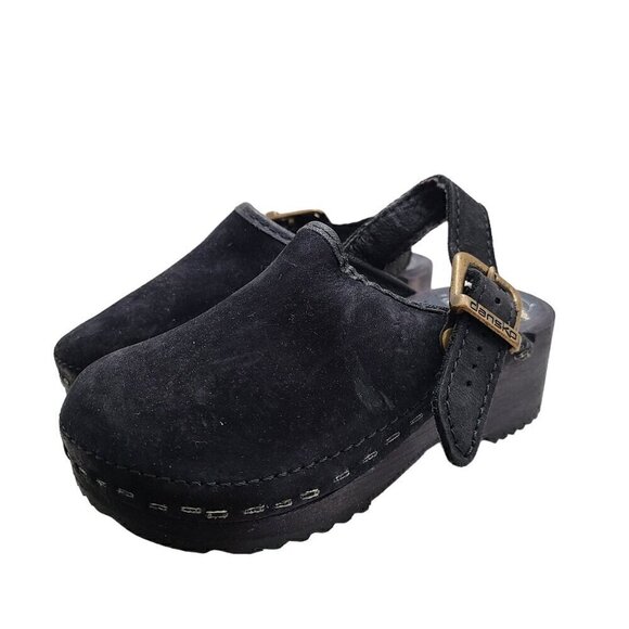Sanita Denmark  Black Size 26 Toddler Orthopedic Leather Clogs - Picture 1 of 8